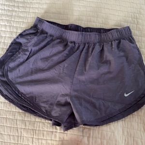 nike athletic shorts size large a heather purple